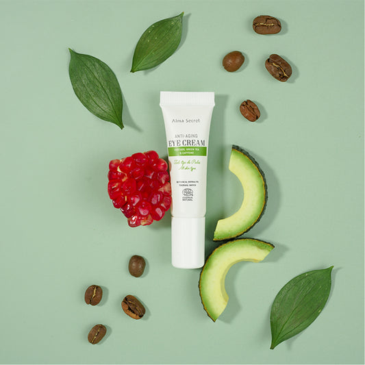 Anti-age oční krém s avokádem, kofeinem a kyselinou hyaluronovou, 10ml
