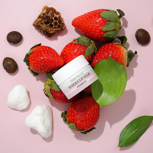 Regenerační manukový balzám na rty s hyaluronem - Jahoda