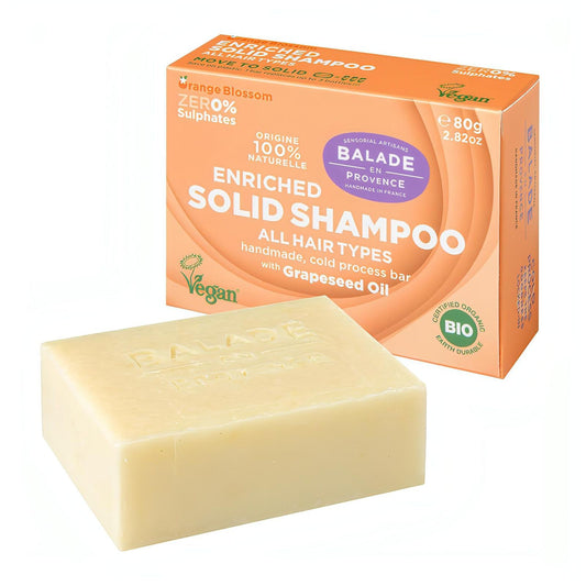 BIO Vyživujúci tuhý šampón pre normálne vlasy - Pomarančový kvet