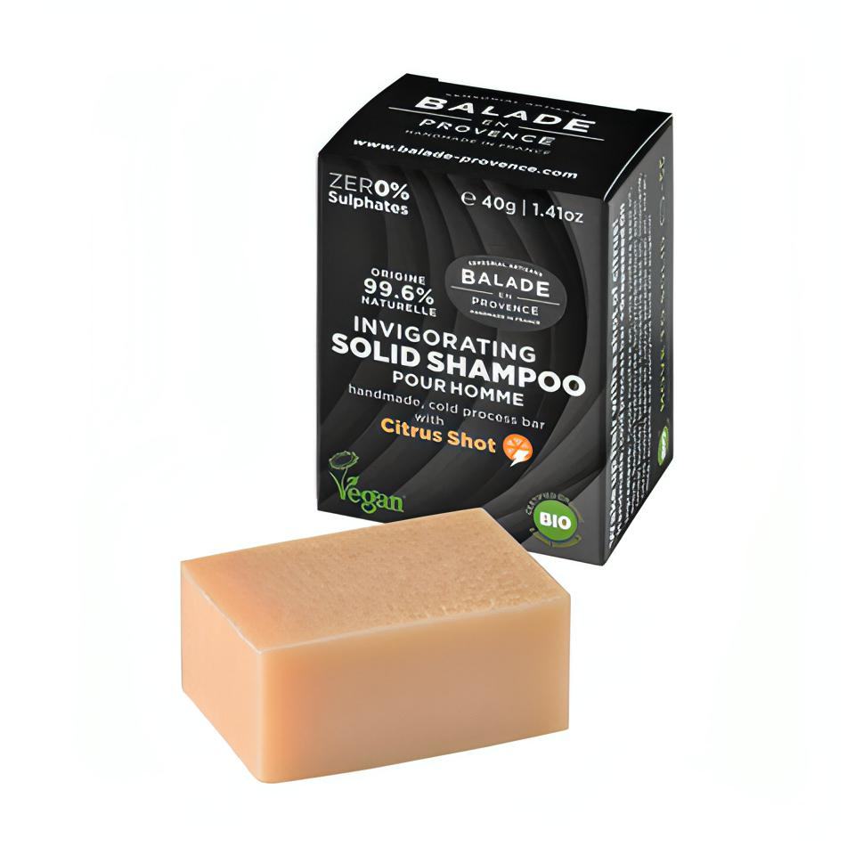 BIO Posilující tuhý šampon pro muže - Citrus