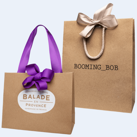 Luxusní eko dárková taška s mašlí