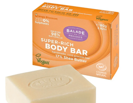 Vyživující přírodní tuhé sprchové mýdlo - Pomerančový květ